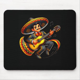 Lustiger Mariachi-Sombrero Cinco De Mayo Gitarre M Mousepad