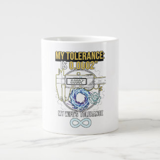 Lustiger Maschinist Meine Toleranz vs Die Toleranz Jumbo-Tasse