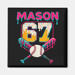 Lustiger Mason 67 Six Seven Srt Meme Eiscreme trop Magnet