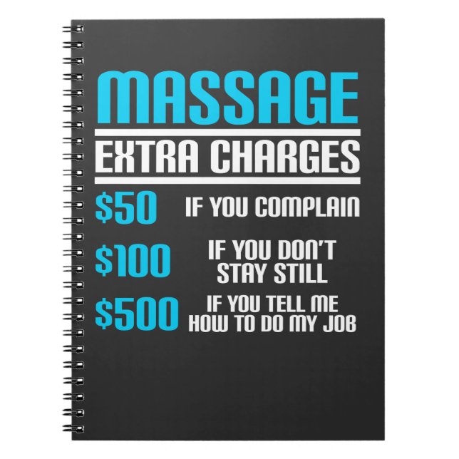 Lustiger Massage-Therapeut - Massage-Aufpreise Notizblock (Vorderseite)