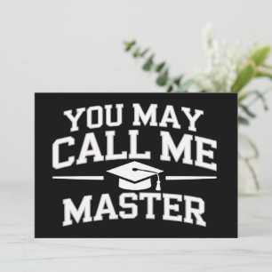 Lustiger Master-Abschluss MBA-Ausbildung Abschluss Einladung