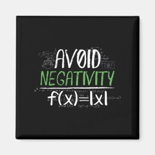 Lustiger Mathe-Freak vermeidet Negativität positiv Magnet