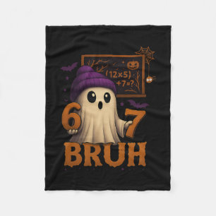 Lustiger Mathe-Geist 67 Bruh Halloween-Meme-Lehrer Fleecedecke