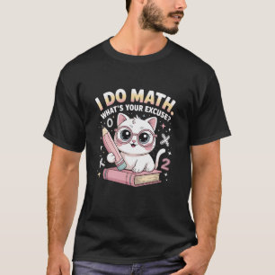 Lustiger Mathe-Lehrer-Katze Nerdy STEM Zurück zur T-Shirt