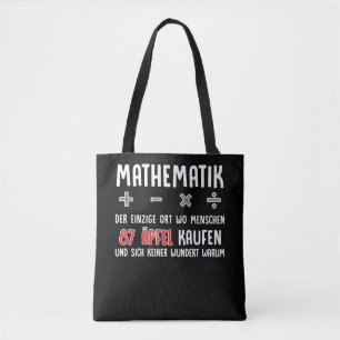 Lustiger Mathe Nerd Spruch Mathematik Schule Tasche
