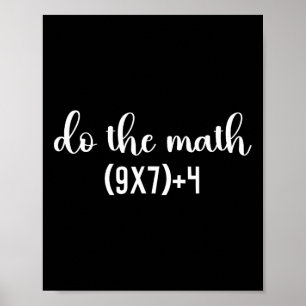 Lustiger Mathe-Test Rechne, Mathelehrer, 67 Meme S Poster