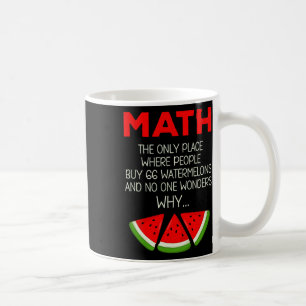 Lustiger Mathe-Wassermelonen-Berechnungs-Witz Lehr Kaffeetasse