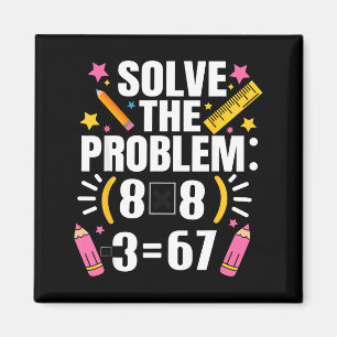 Lustiger Mathelehrer löst das Problem 67 Witz  Magnet