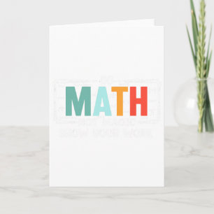 Lustiger Mathelehrer macht Mathe, keine Magie, zei Karte