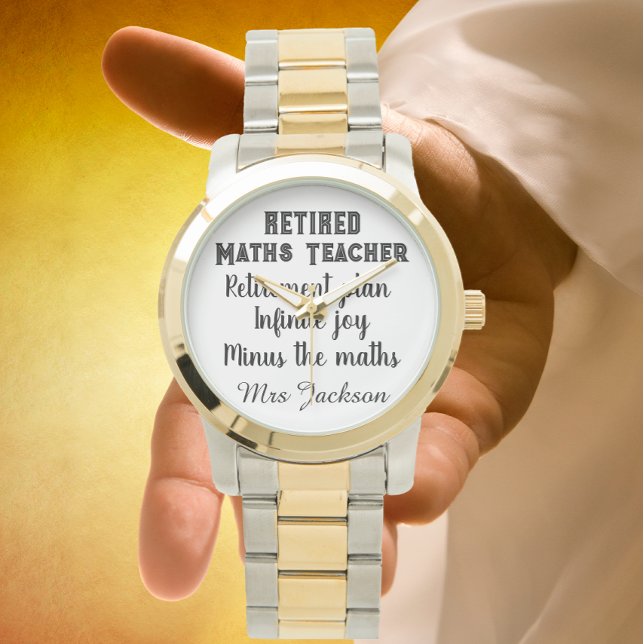 Lustiger Mathelehrer Ruhestand  Armbanduhr (Von Creator hochgeladen)
