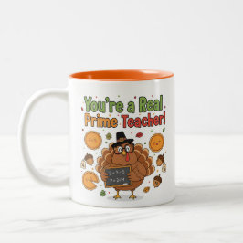 Lustiger Mathematik-Lehrer Thanksgiving-Becher – T Zweifarbige Tasse