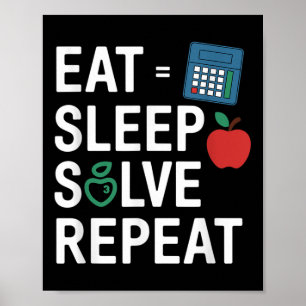 Lustiger Mathematiklehrer Algebra Cl Zurück zur Sc Poster