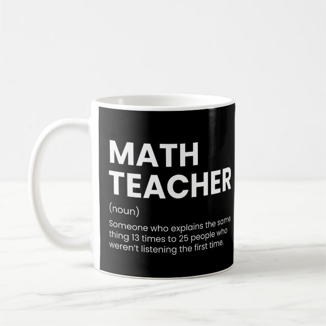 Lustiger Mathematiklehrer Mathematik-Professor-Spr Kaffeetasse (Links)