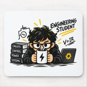 Lustiger Mäuseunterleger für Ingenieurstudenten mi Mousepad