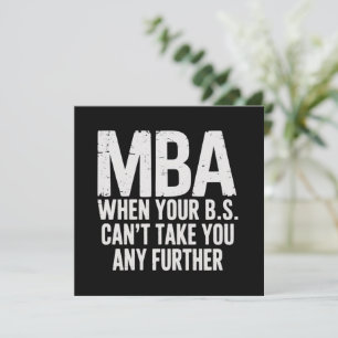 Lustiger MBA Master-Abschluss-Tag Einladung