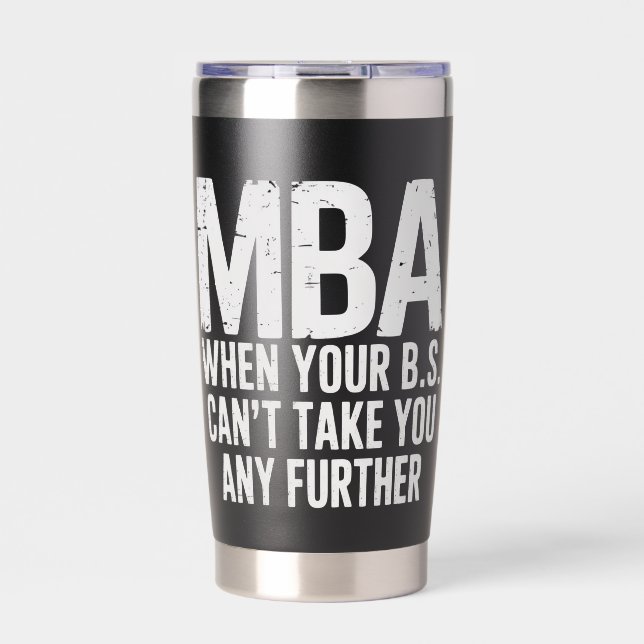 Lustiger MBA Master-Abschluss-Tag Thermobecher (Vorderseite)