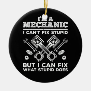 Lustiger Mechaniker für Männer Papa Auto Diesel Au Keramik Ornament