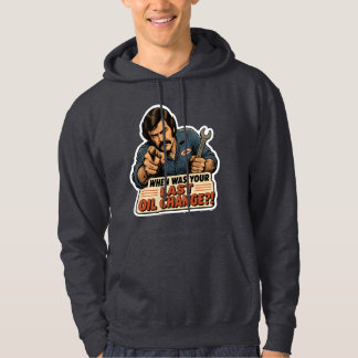 Lustiger Mechaniker Ölwechsel Auto Meme Hoodie