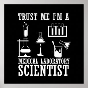 Lustiger medizinischer Labortechniker Wissenschaft Poster