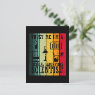 Lustiger medizinischer Labortechniker Wissenschaft Postkarte