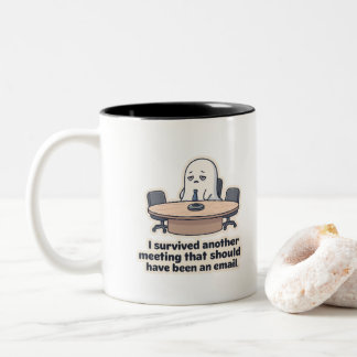 Lustiger Meeting-Mug für Unternehmensgeister Zweifarbige Tasse