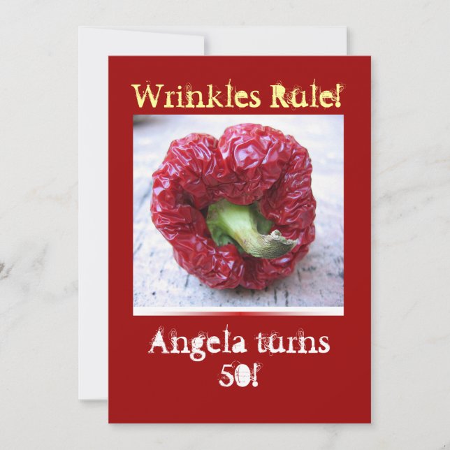 Lustiger Meilenstein-Geburtstag Einladung (Vorderseite)