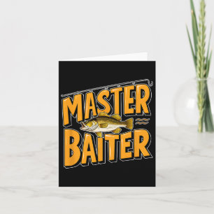 Lustiger Meister Byiter Fischen Perfekter Fischer Karte
