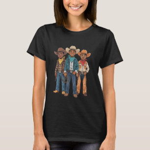 Lustiger Melanin Cowboy Kinder Rodeo Western T-Shirt
