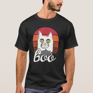 Lustiger Meme sagt Boo mit Katze Grüße Teens Junge T-Shirt