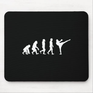 Lustiger Mensch Affe Gorilla Evolution Karate Boxe Mousepad