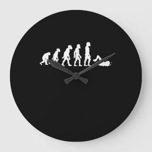 Lustiger Mensch Schwimm-Evolution Schwimmer Schwim Große Wanduhr