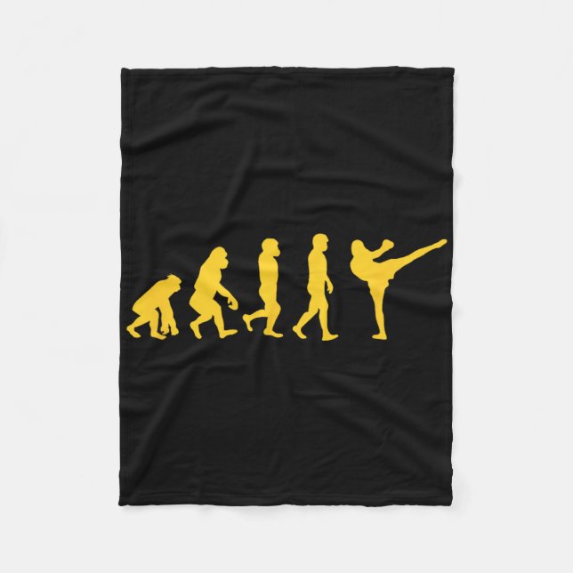 Lustiger menschlicher Affe Gorilla Evolution Karat Fleecedecke (Vorderseite)