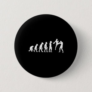 Lustiger menschlicher Muay-Thai-Evolutions-Kickbox Button