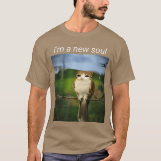 Lustiger Meowl Meme-Katze Eule Meme Hirnverrottung T-Shirt