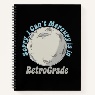 Lustiger Merkur-Retrograd Notizbuch