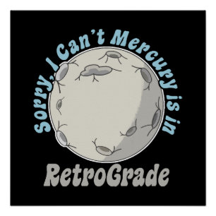 Lustiger Merkur-Retrograd Poster