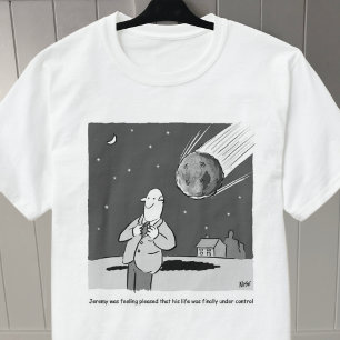 Lustiger Meteor trifft Erde Katastrophe T-Shirt