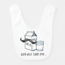 Lustiger Milch-u. Schnurrbart-Baby-Schellfisch