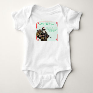 Lustiger Militär/Weihnachts-Santa Baby Strampler