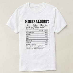 Lustiger Mineraloge Ernährungsfakten Wissenschaftl T-Shirt