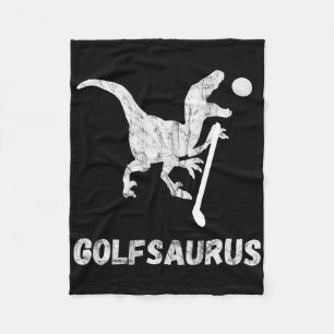 Lustiger Minigolfspieler Golf Dinosaurier Golfer T Fleecedecke