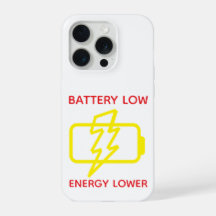 Lustiger minimaler Akku-Leer-Warn-Handyhülle