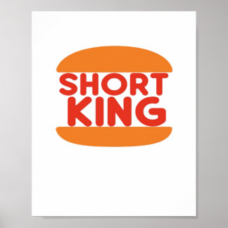 Lustiger minimaler Entwurf für den kurzen König Poster