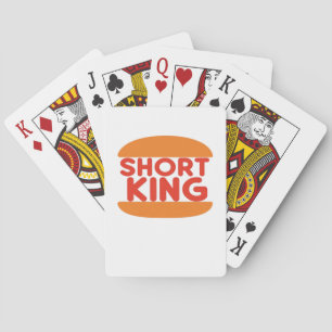 Lustiger minimaler Entwurf für den kurzen König Spielkarten