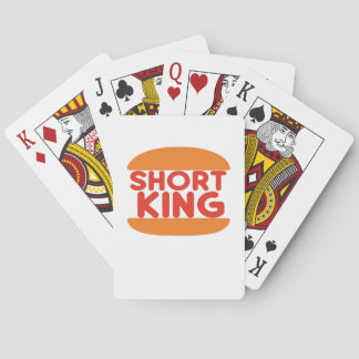 Lustiger minimaler Entwurf für den kurzen König Spielkarten
