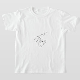 Lustiger Minimalist Katzen Kinder T-Shirt