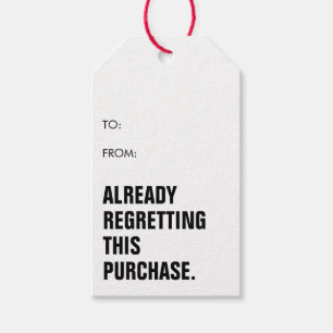 Lustiger minimalistischer einfacher Weihnachtswitz Geschenkanhänger