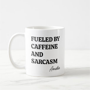 Lustiger minimalistischer Kaffeegenuss Sarkasmus P Kaffeetasse