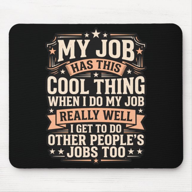 Lustiger Mitarbeiter Sarkasmus Multitasking Arbeit Mousepad (Vorne)