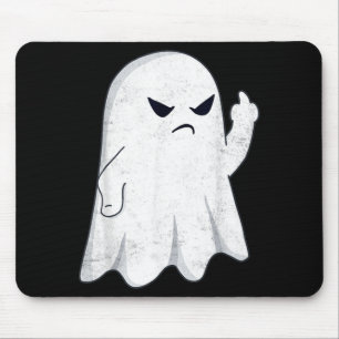Lustiger Mittelfinger-Geist Halloween-Kostüm Männe Mousepad